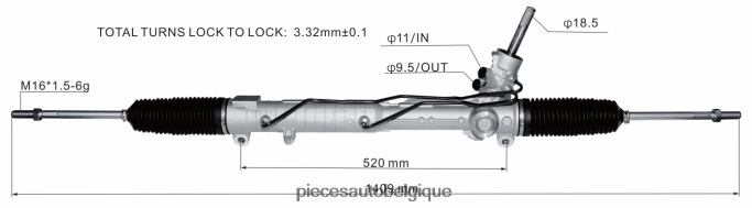crémaillère de direction assistée lr005939 JBFR6V2835 Pieces Voitures Belgique LAND ROVER