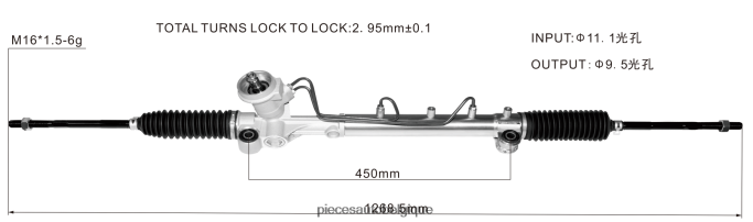 crémaillère de direction assistée 3l8z-3504-darm yl8z-3504-kbrm JBFR6V2672 Pieces Moto Belgique FORD
