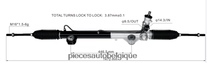 crémaillère de direction assistée 8l3z-3504-drm JBFR6V2666 Pieces Detachees Moto Belgique FORD