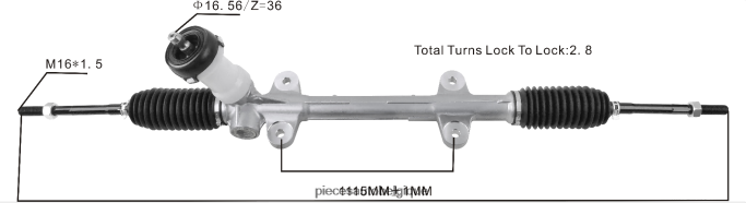 crémaillère de direction assistée 56500-1x500 JBFR6V2722 Pieces Moto Belgique HYUNDAI/KIA