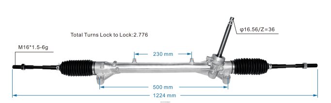 crémaillère de direction assistée 56500-j4000 JBFR6V2762 Pieces Moto Belgique HYUNDAI/KIA