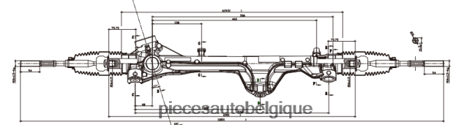 crémaillère de direction assistée 56500-p2000 JBFR6V2724 Accessoires Auto Belgique HYUNDAI/KIA