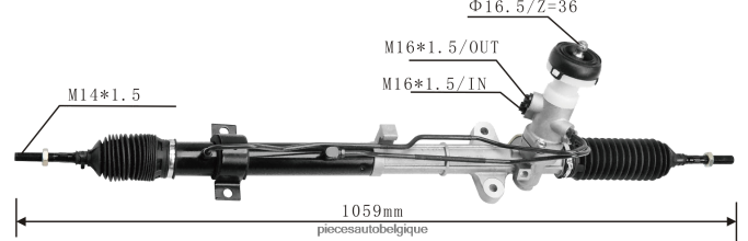 crémaillère de direction assistée 57700-1z000 57700-1m500 JBFR6V2733 Accessoires Moto Belgique HYUNDAI/KIA