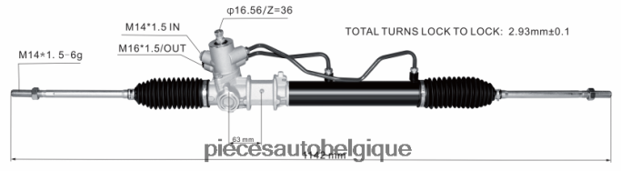 crémaillère de direction assistée 57700-22600 JBFR6V2767 Pieces Occasion Moto Belgique HYUNDAI/KIA