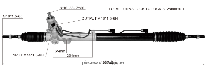 crémaillère de direction assistée 57700-3k230 JBFR6V2743 Accessoires Moto Belgique HYUNDAI/KIA