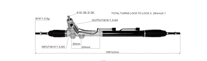crémaillère de direction assistée 57700-5k100 57700-3k230 57700-3k220 JBFR6V2771 Pieces Auto Belgique HYUNDAI/KIA
