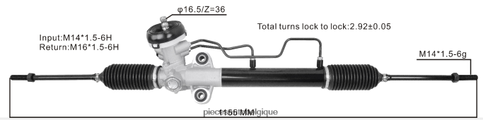 crémaillère de direction assistée 57710-25010 57710-25000 57710-25510 JBFR6V2738 Pièces Automobiles Belgique HYUNDAI/KIA