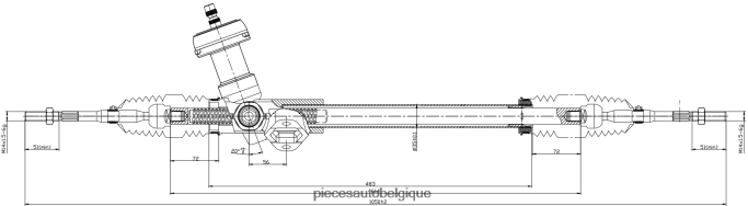 crémaillère de direction assistée gz811a6201 JBFR6V2763 Accessoires Moto Belgique HYUNDAI/KIA