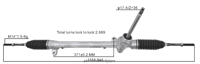 crémaillère de direction assistée db2p32110b JBFR6V2630 Pièces Automobiles Pas Chères MAZDA
