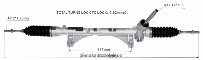 crémaillère de direction assistée 48001-3lt0a 48001-jx00a 48001-jx00b 48001-jx00c JBFR6V2599 Pièces Automobiles Charleroi NISSAN