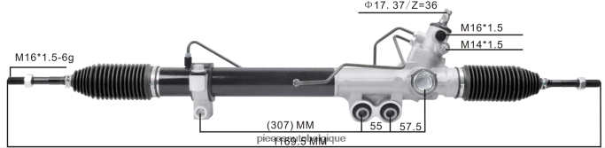 crémaillère de direction assistée 49001-4kh0a 49001-4kh1a 49001-4kd0a 49001-4kd1a JBFR6V2567 Pieces Occasion Moto Belgique NISSAN