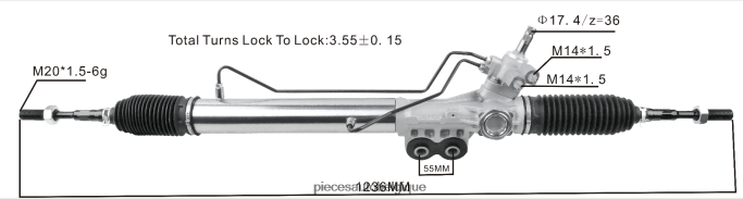 crémaillère de direction assistée 49001-5zp0a JBFR6V2574 Accessoires Auto Belgique NISSAN