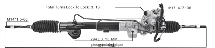 crémaillère de direction assistée 49001-jn30a 49200-jn30a JBFR6V2597 Pieces Occasion Moto Belgique NISSAN