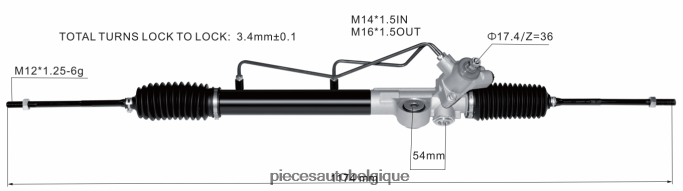 crémaillère de direction assistée 49001-wd001 JBFR6V2595 Pieces Voitures Belgique NISSAN