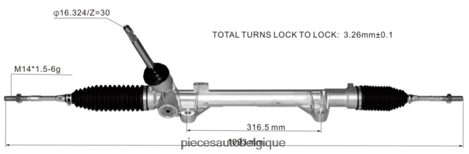 crémaillère de direction assistée 48001-8099r 480011626r JBFR6V2806 Pieces Detachees Moto Belgique RENAULT