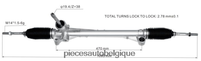 crémaillère de direction assistée 23863012 JBFR6V2833 Accessoires Moto Belgique ROEWE