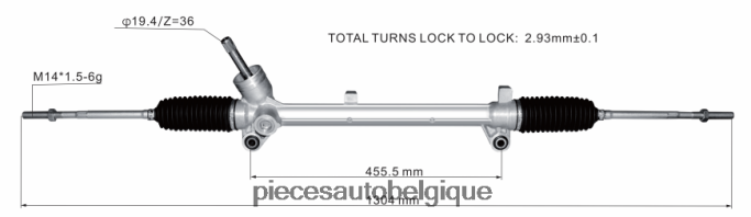crémaillère de direction assistée 7069974366 JBFR6V2832 Pieces Moto Belgique ROEWE