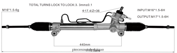 crémaillère de direction assistée 44200-12770 JBFR6V2474 Accessoires Auto Belgique TOYOTA