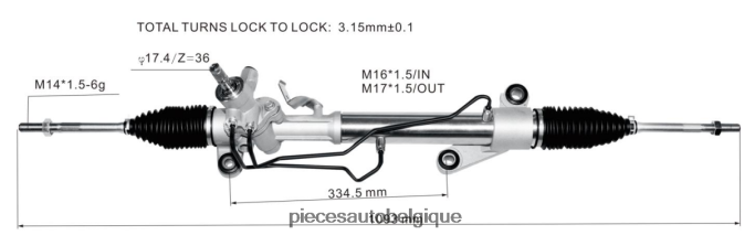 crémaillère de direction assistée 44200-13021 44250-02170 JBFR6V2473 Accessoires Moto Belgique TOYOTA