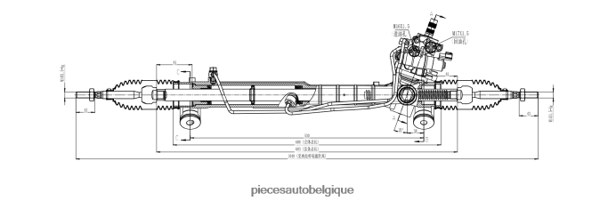 crémaillère de direction assistée 44200-50180 JBFR6V2522 Pieces Moto Belgique TOYOTA