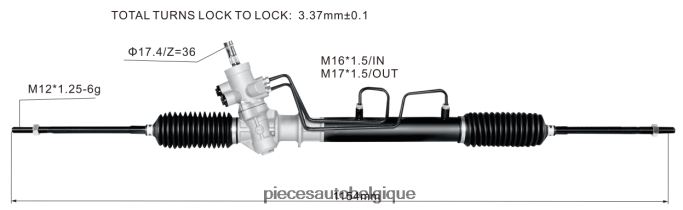 crémaillère de direction assistée 44250-10160 44250-0a010 44250-0a011 44250-0a012 44250-0a020 JBFR6V2517 Pieces Occasion Moto Belgique TOYOTA