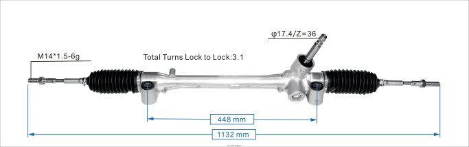 crémaillère de direction assistée 45510-0d560 JBFR6V2507 Pieces Occasion Moto Belgique TOYOTA