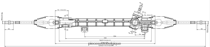 crémaillère de direction assistée 45510-68010 JBFR6V2480 Pièces Automobiles Pas Chères TOYOTA