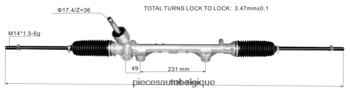 crémaillère de direction assistée 45510-bz350 JBFR6V2467 Pieces Occasion Moto Belgique TOYOTA
