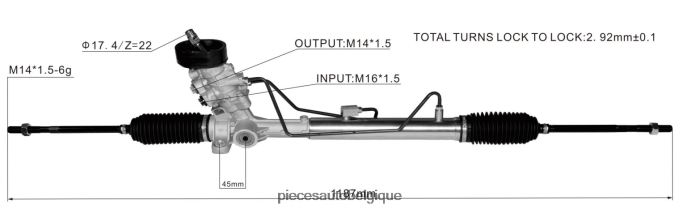 crémaillère de direction assistée 6r1423055bx JBFR6V2423 Accessoires Moto Belgique VOLKSWAGEN